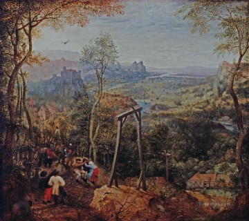 Urraca en la horca campesino renacentista flamenco Pieter Bruegel el Viejo Pinturas al óleo